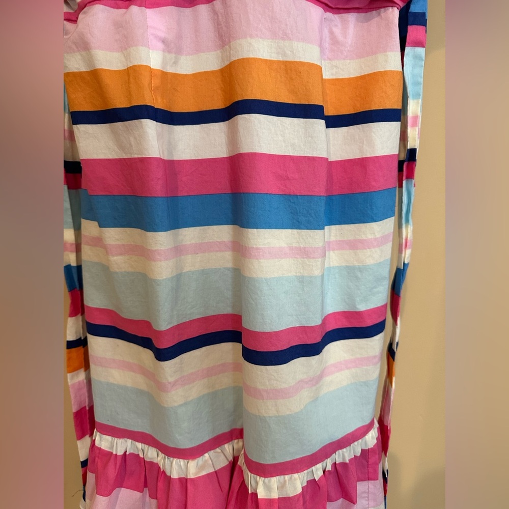Women’s' Multi-Color Striped Ruffle Dress - Picture 7 of 10